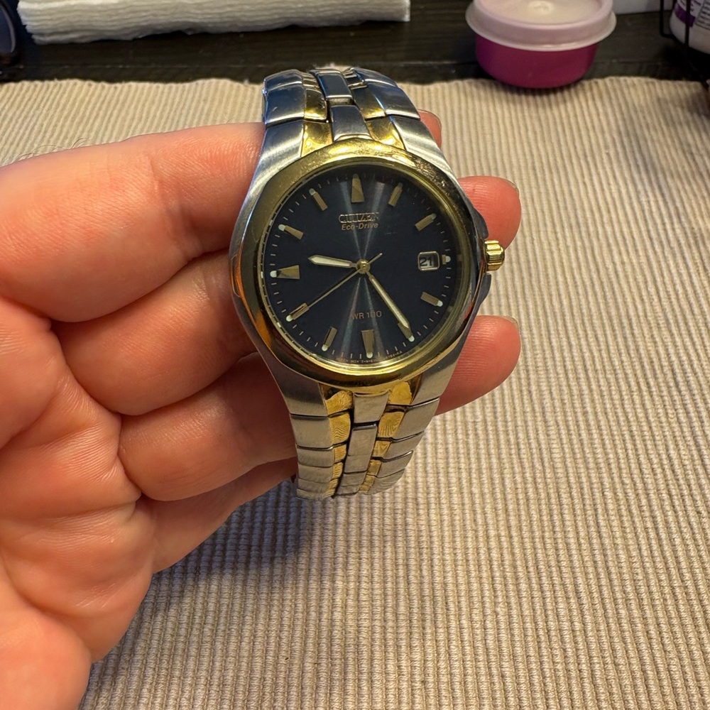 Citizen echo Drive blue dial face watch